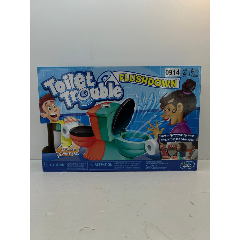 Hasbro Toilet Trouble Flushdown Kids Game OS Multicolor